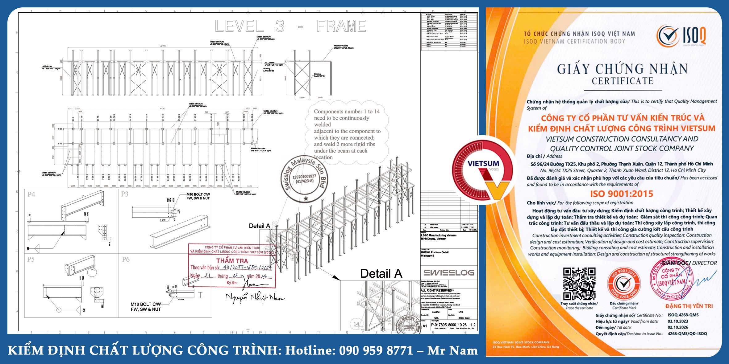 Thẩm tra bản vẽ thi công nhà xưởng, đánh giá khả năng chịu lực, độ an toàn kết cấu hạng mục công trình nhà xưởng, thiết kế nhà xưởng bố trí chức năng sử dụng bên trong nhà xưởng sản xuất 2024