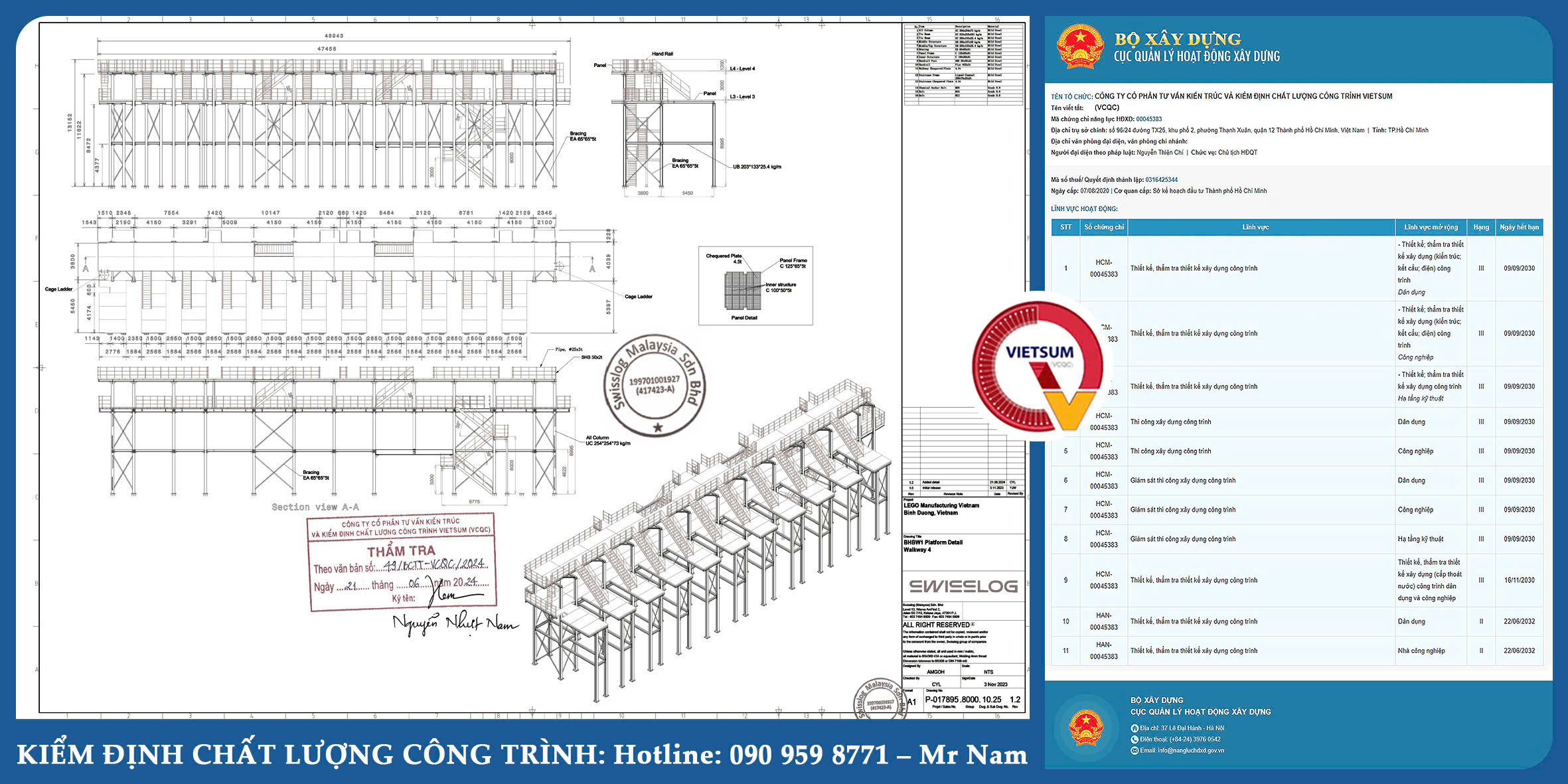 Thẩm tra bản vẽ thi công nhà xưởng, đánh giá khả năng chịu lực, độ an toàn kết cấu hạng mục công trình nhà xưởng, thiết kế nhà xưởng bố trí chức năng sử dụng bên trong nhà xưởng sản xuất 2024